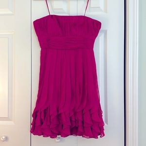 Strapless fuschia cocktail dress sz 12